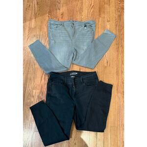 Torrid Jeans Bundle 16S Black and Gray Midfit Skinny Stretch Jeans